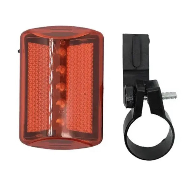 Велосипедний задній фонарик мигалка на батарейках Червоний, 2xAA Дніпро - фото 1