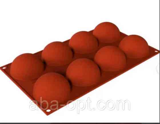 Форма силіконова на 8 виробів 29 х 17 см Півсфера ( шт ) Одеса