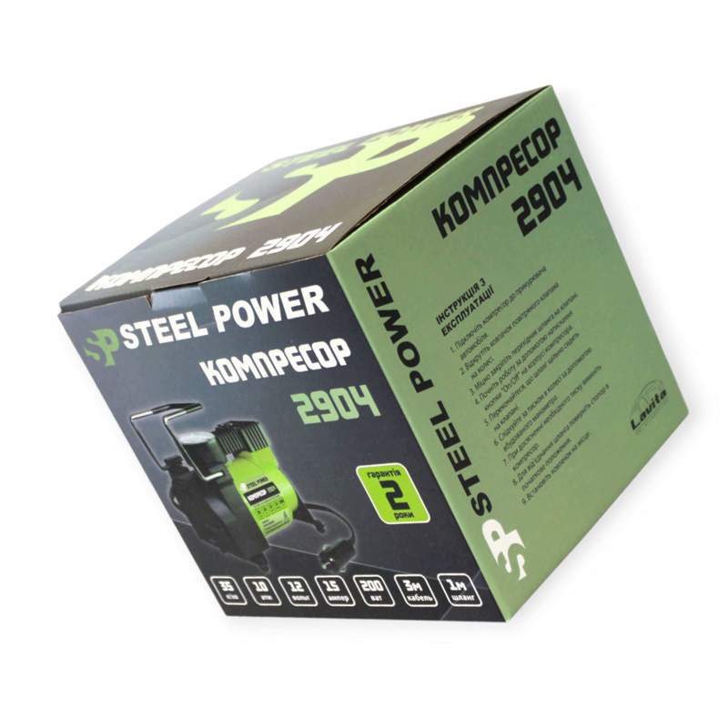 Компрессор sttel power 10атм/35л/1м шланг/прик/сумка Steel Мукачево - изображение 2