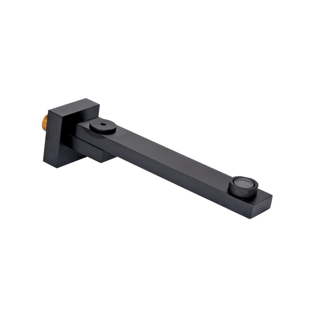 Вилив для систем прихованого монтажу Qtap Vytok 200 мм прямокутний QTVYT246BLM45937 Black Matt Київ - фото 4