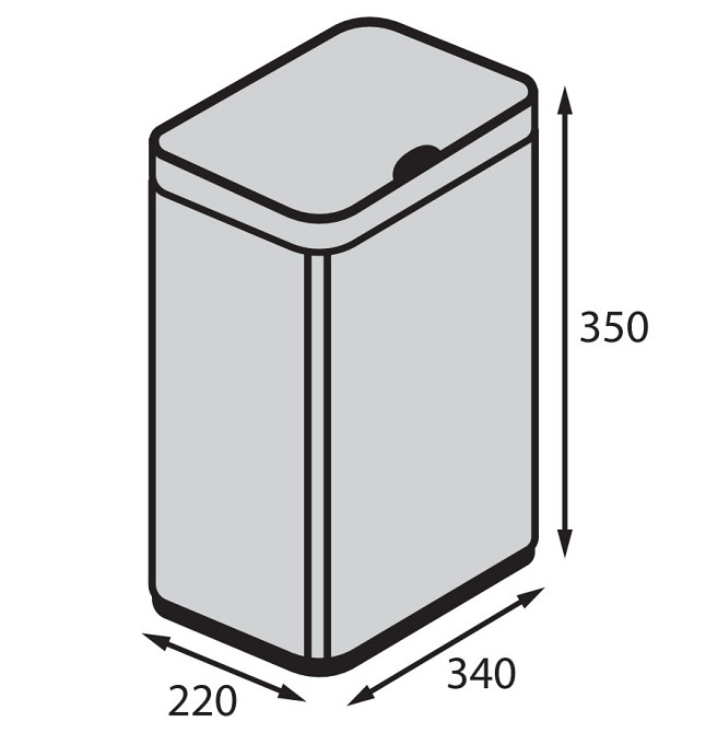Відро для сміття сенсорне прямокутне Koer TC-020212-02 12 л колір нержавіюча сталь антипалець (KR5584) Чернівці - фото 3
