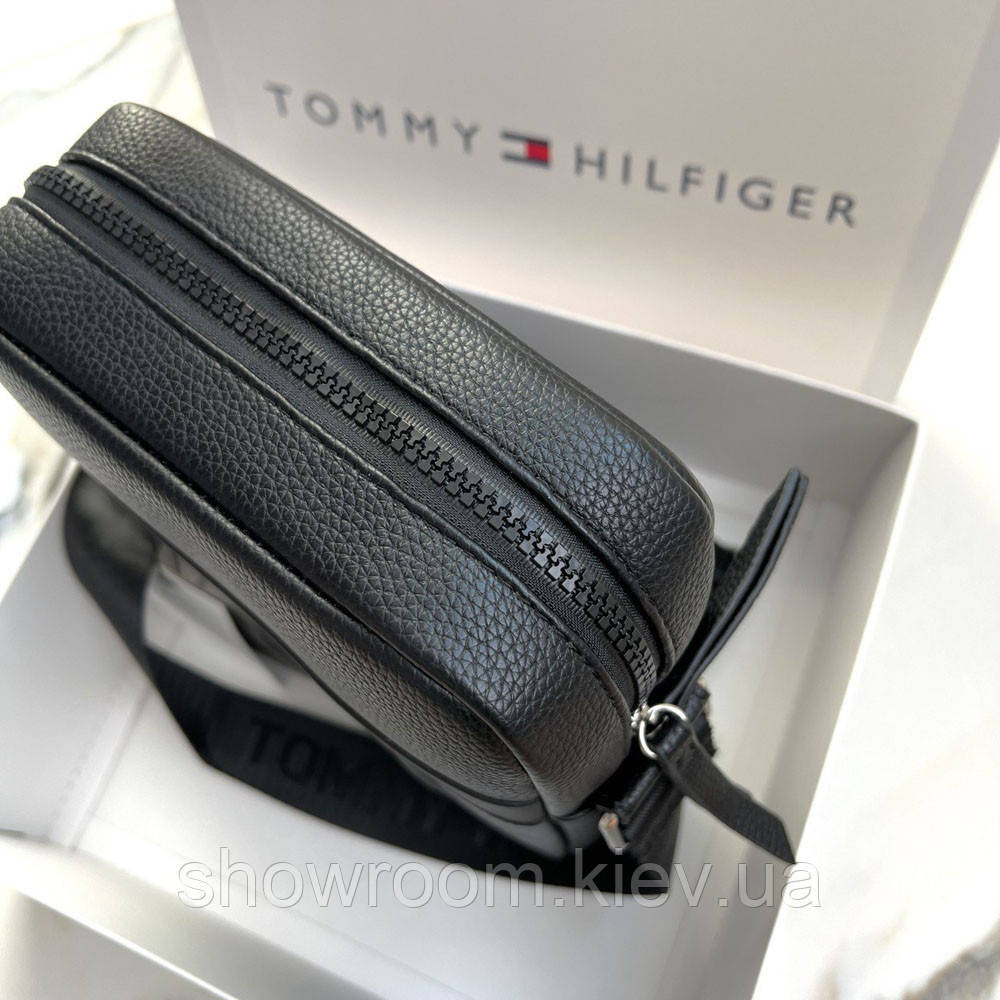 Чоловіча брендова сумка через плече (1016-2) чорна Київ - фото 4