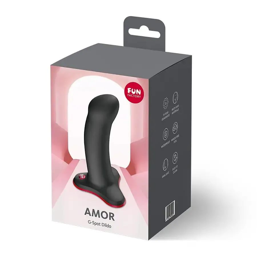 Фаллоимитатор Fun Factory AMOR Black, длина 14,6 см, диаметр 3,7 см, изогнутый Львов - изображение 8