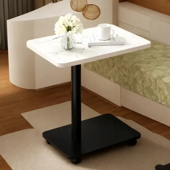 Прикроватный мраморный столик с металлическим основанием DASH-64201 Коломыя