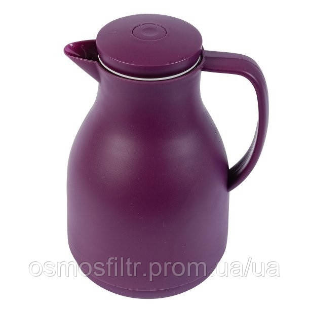Термос/кувшин Axentia 1л с кнопкой фиолетовый стеклянная колба 17х24х14 см (135293) Киев - изображение 1