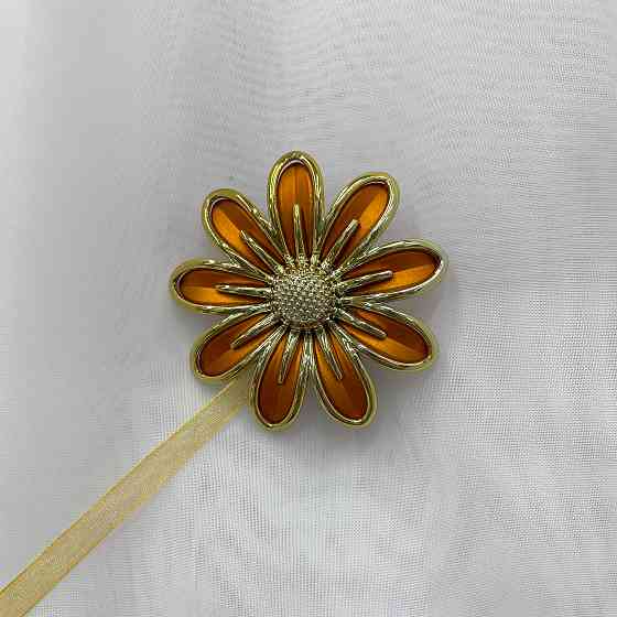 Магніти для штор і гардин Грейс набір 2 шт Помаранчевий з золотистим (81-150) Київ