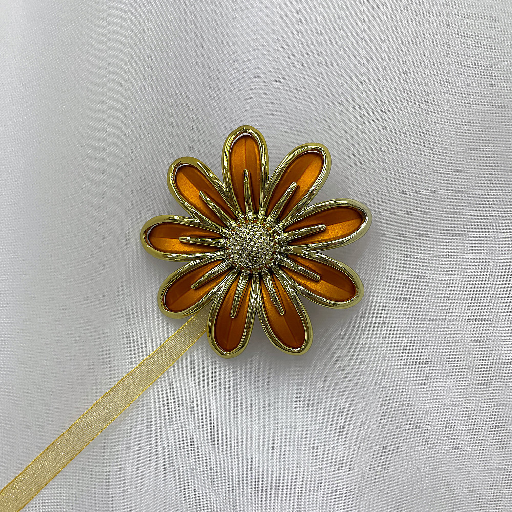 Магніти для штор і гардин Грейс набір 2 шт Помаранчевий з золотистим (81-150) Київ - фото 2