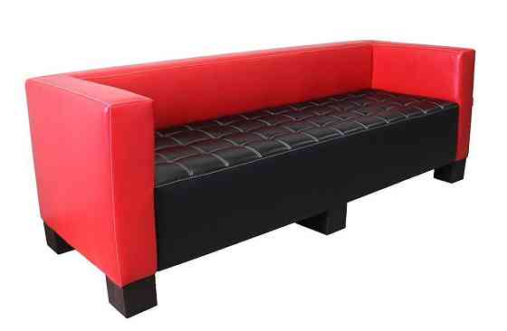 Диван Flay Space тройка 760х2100х730 Черно-красный Киев