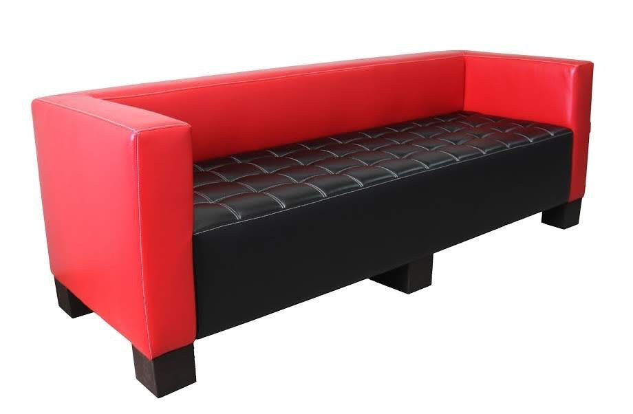 Диван Flay Space тройка 760х2100х730 Черно-красный Киев - изображение 1