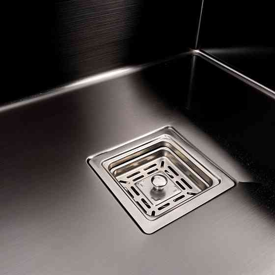 Кухонна мийка нержавійка CM 78*50C R VALESO Handmade PVD чорна з поглибленою полицею (3,0/0,8) Коломыя
