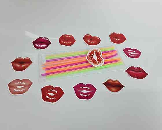 Соломка-трубочка "Губи" d6-260мм люминесц (12)*500 (1 шт) Харків