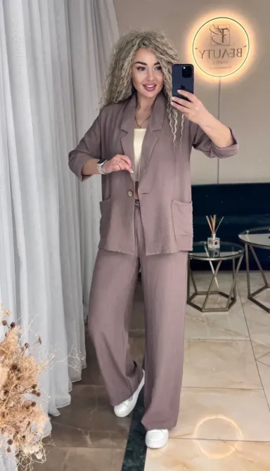 Костюм двійка. Піджак + брюки палаццо — готовий образ на кожен день. Одеса - фото 7