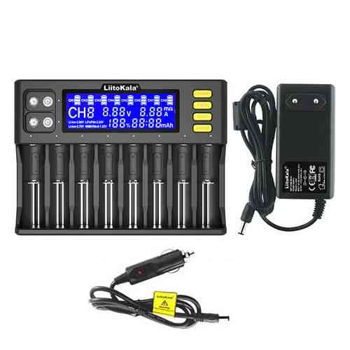 Зарядне на 8 акумуляторів АА, ААА, 18650 LiitoKala Lii-S8 Київ