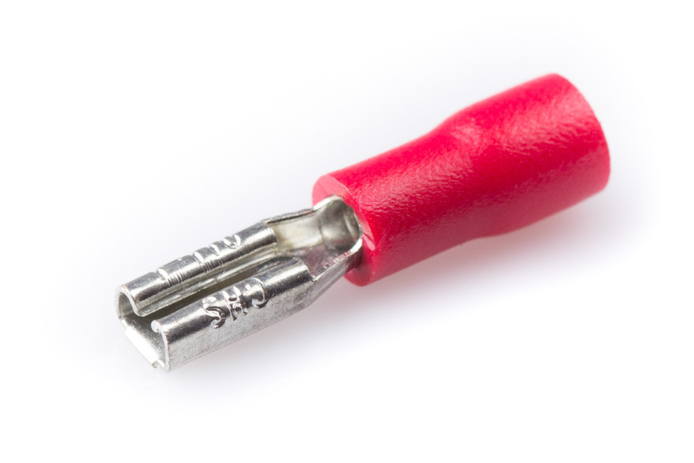 Кабельний роз'єм плоский (гніздо) з ізоляцією 0,5-1,5 кв. мм, 2,8х0,8 мм, червоний Полтава - фото 1