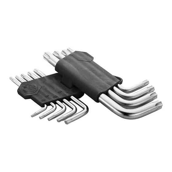 Набір ключів Г-подібних TORX, 9 шт., Т10-Т50, Cr-V INTERTOOL HT-0607 Київ