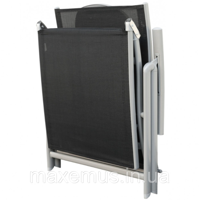 Раскладное садовое кресло лежак Bonro B G 0 0 8 шезлонг складной алюминиевая рама черный Мостиска - изображение 8