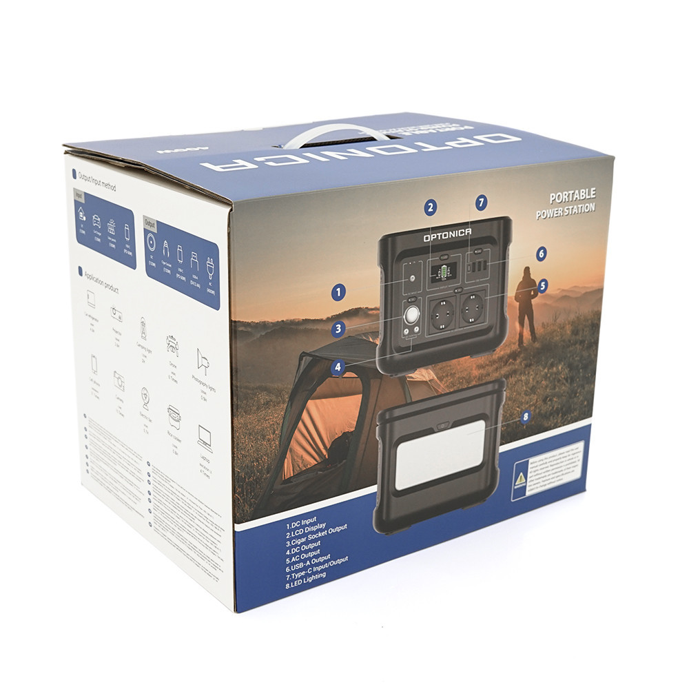 Зарядна станція Optonica B400-A1. Ємність 320Wt/h, Потужність 400Вт. Out:2xAC230, 2хDC13.3V/10A, USB-3x5V/2.4A, Type-C 60W(PD), Київ - фото 2