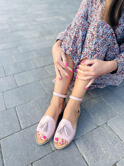 M.KRAFT Босоніжки жіночі пудрові M.KRAFT 0532 косичка літні з натуральної шкіри / Літнє взуття Коломыя - изображение 7