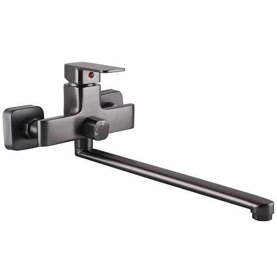 Змішувач для ванної Globus Lux Milano GLM-0208N-11-Graphite- EURO латунь L350мм.Графіт Блиск. Київ