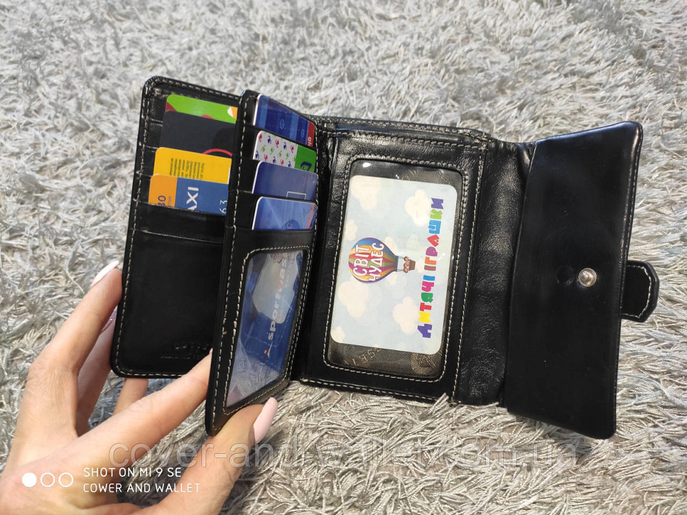 Невеликий жіночий шкіряний гаманець на багато карток Cosset Київ - фото 5