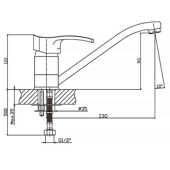 Кухонний змішувач Haiba Focus 004 HB0115 Харків
