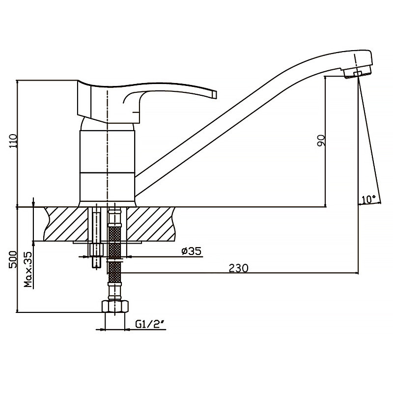 Кухонний змішувач Haiba Focus 004 HB0115 Харків - фото 2