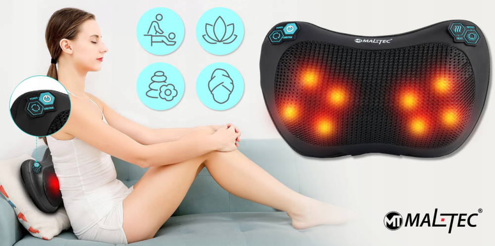 Масажна подушка для шиї, плечей і спини 30Вт MalTec (Польща) Київ - фото 8