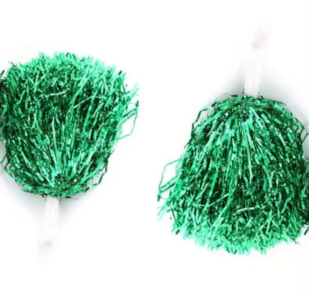 Помпоны для черлидинга зеленый 2 шт. Київ - фото 1
