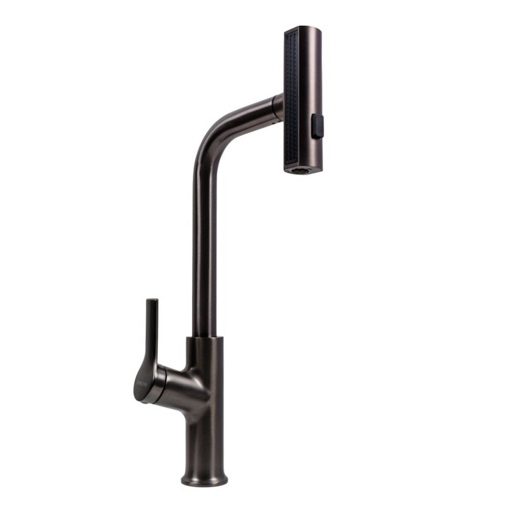 VALESO Кухонний змішувач з поворотним аератором VALESO TH37 PVD чорний Коломия - фото 4