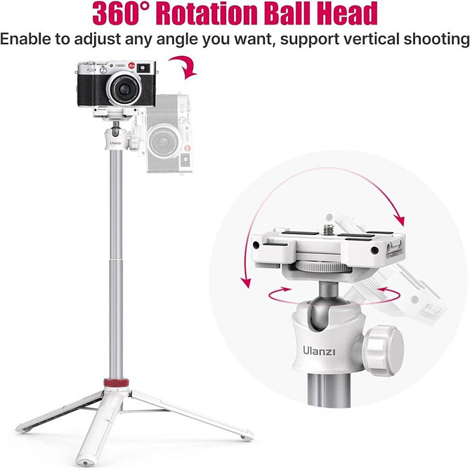Штатив Ulanzi Vijim Multi-functional Mini Tripod White UV-2503A Одеса - фото 5