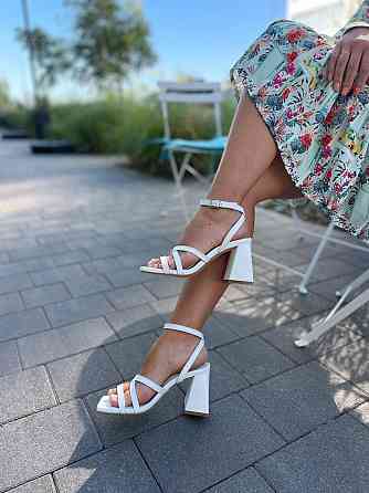 LIRIO Босоніжки жіночі білі LIRIO L0282/8073-68 літні шкіряні на підборах / Стильні босоніжки р Коломыя