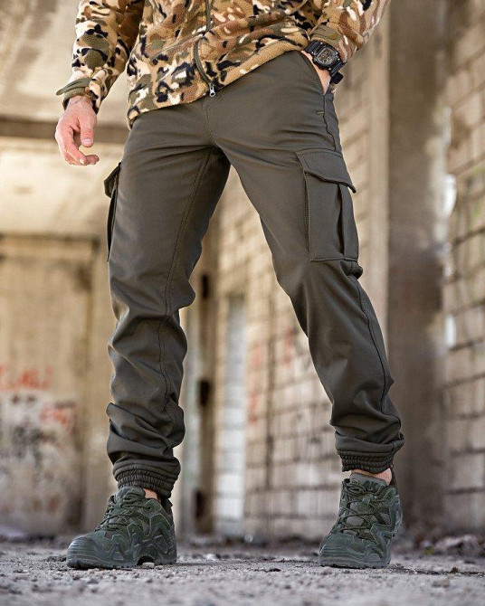 Зимние штаны soft shell BANDIT олива ТР6407 Одесса - изображение 2