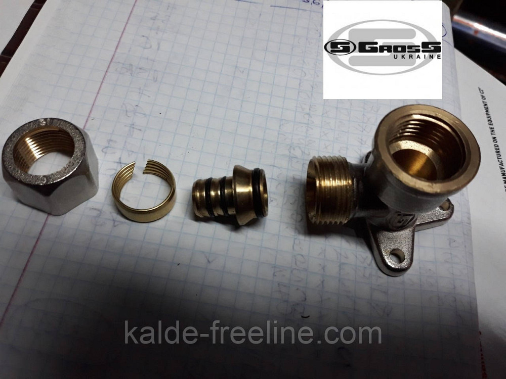 Кут монтажний 20*1/2 Gross (посилений) для металопластикової труби Харків - фото 2