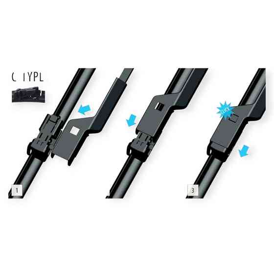 Щетки oximo модельные безкаркасные (к-т 2шт) c-type 650 + 400 мм дворника Мукачево