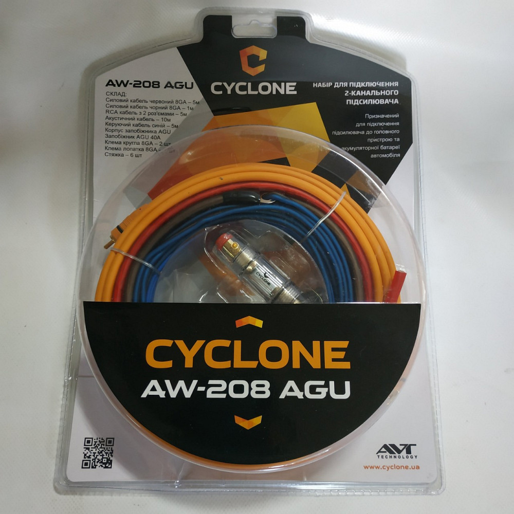 Набір для підключення 2-канального підсилювача CYCLONE AW-208 AGU Вінниця - фото 2