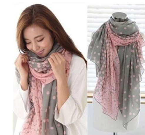 Женский шарф в горошек - размер около 160*60см Киев - изображение 2