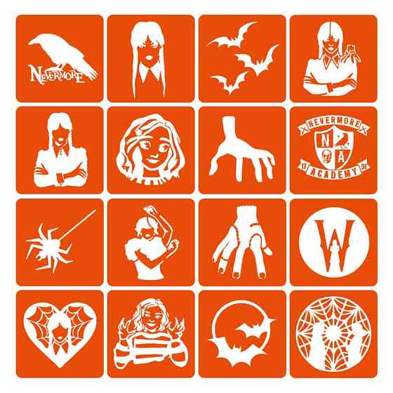 Набор трафаретов для био-тату 