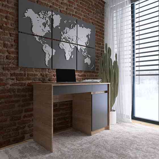 Письмовий стіл із 2 шухлядами та закритою секцією Еверест Сіті-1100 110,1х50,1х76,6 см Дуб сонома/Графіт (DTM-071103) Львів