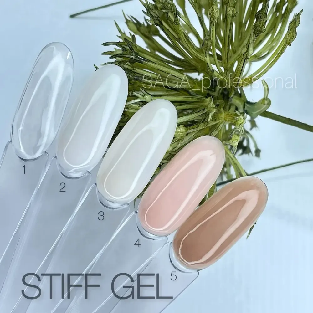 Гель для наращивания Saga Stiff Gel 03 густой гель-желе молочно розовый Киев - изображение 3