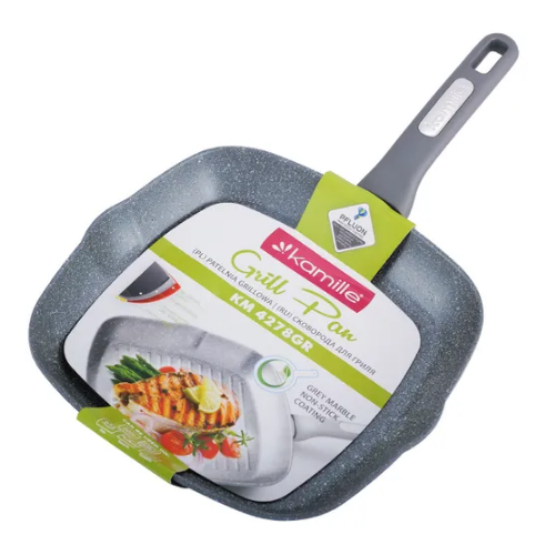 Сковорідка-гриль d28см алюміній а/п Granite 4278GR KAMILLE Житомир - фото 6
