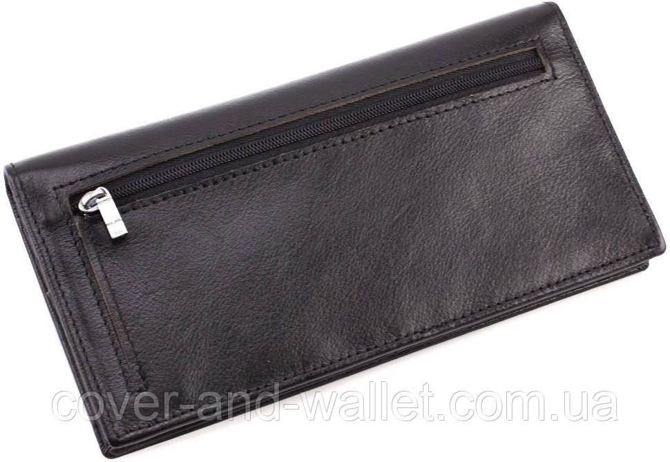 Мужской кошелек купюрник на магнитах из гладкой кожи черного цвета ST B 152 Киев - изображение 4