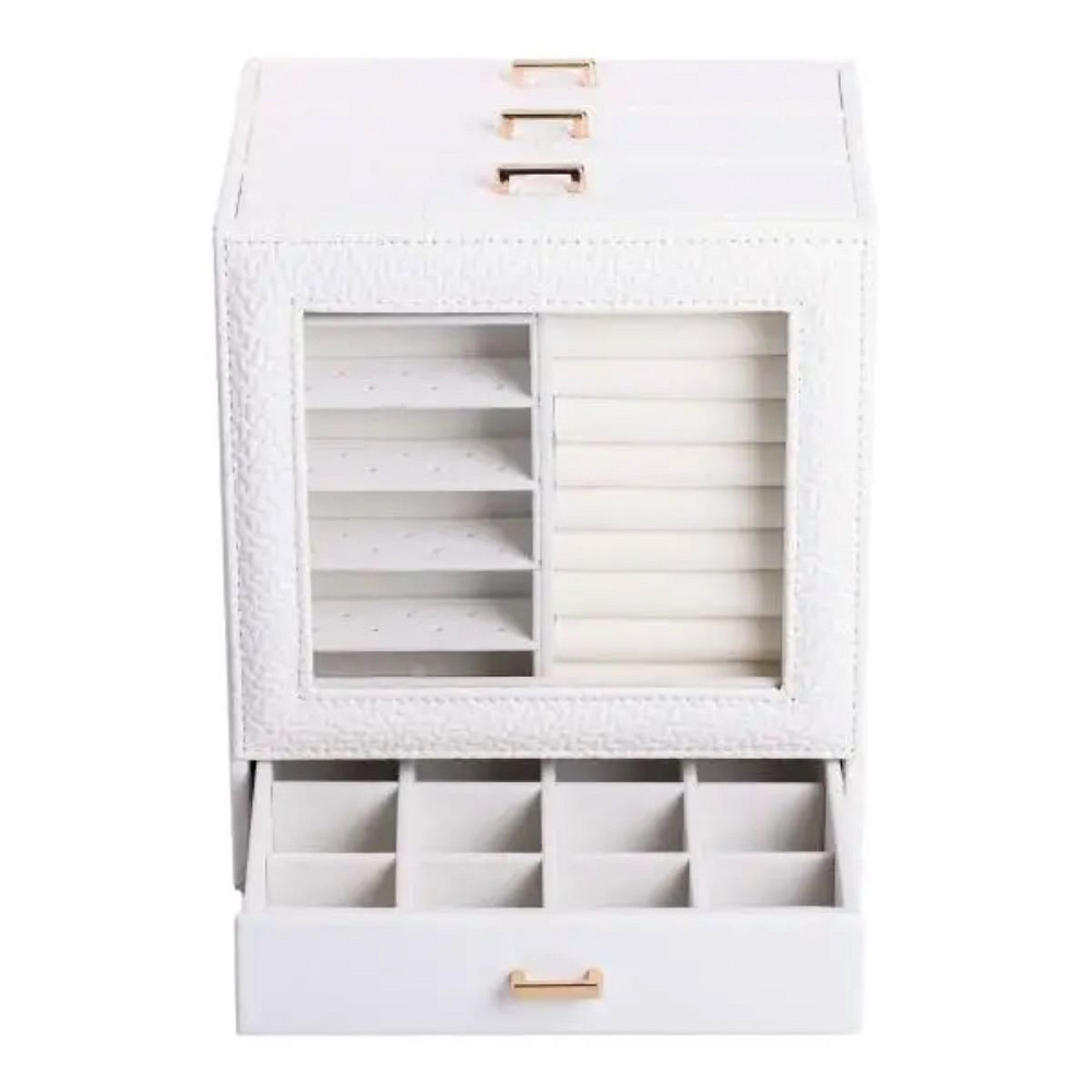 Yiwu Скринька для прикрас з еко шкіри 3 яруси органайзер для ювелірних виробів HP-5-16W Коломыя - изображение 5