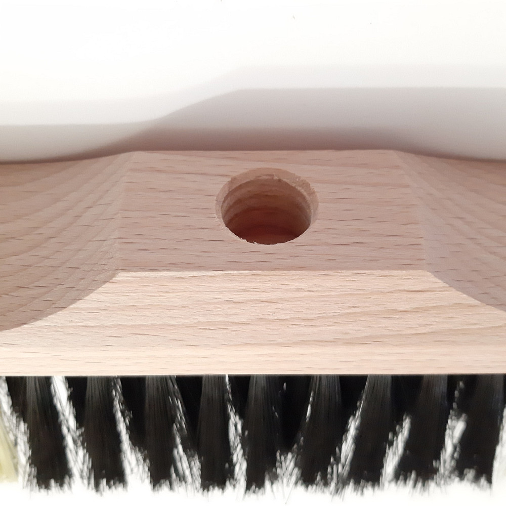 Щетка-метла Мягкая 35 см, основание дерево (без ручки, с резьбой) Харьков - изображение 5