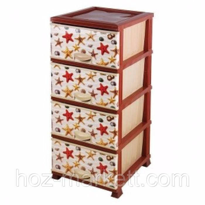 Комод пластиковий " Морські зірки" еліф Туреччина Харків - фото 1