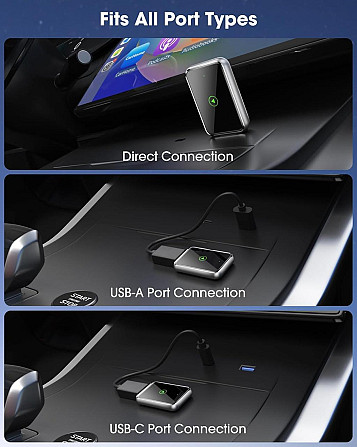 CarPlay беспроводной адаптер для iPhone, преобразование проводного карплея в беспроводной, iOS 12+,  Киев - изображение 6