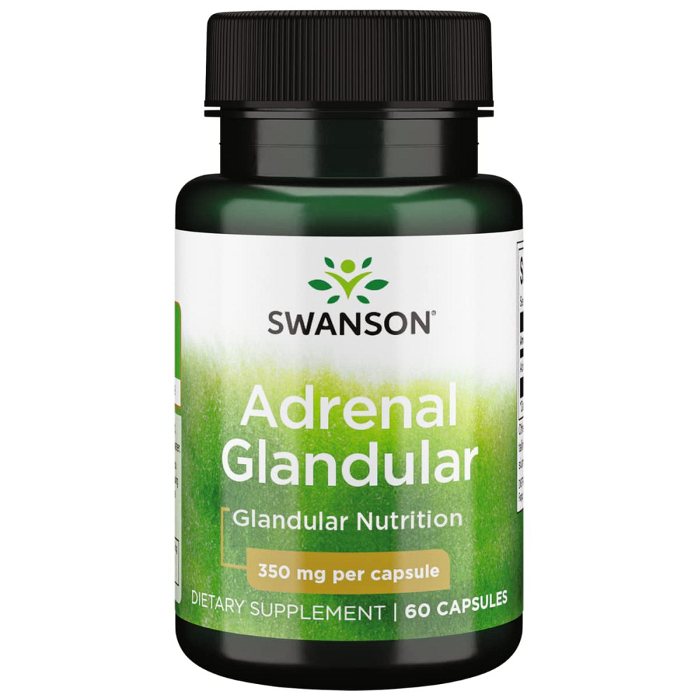 Підтримка надниркових залоз Swanson Adrenal Glandular, 350 mg, 60 Capsules Луцьк - фото 1