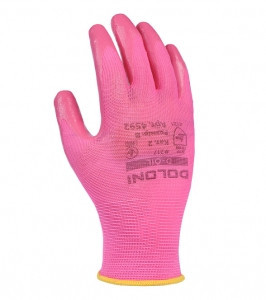 Рукавички 4592 D-OIL трикотаж нітрилове покриття неповний облив р.8(M) рожевий ДКГ Житомир - изображение 1