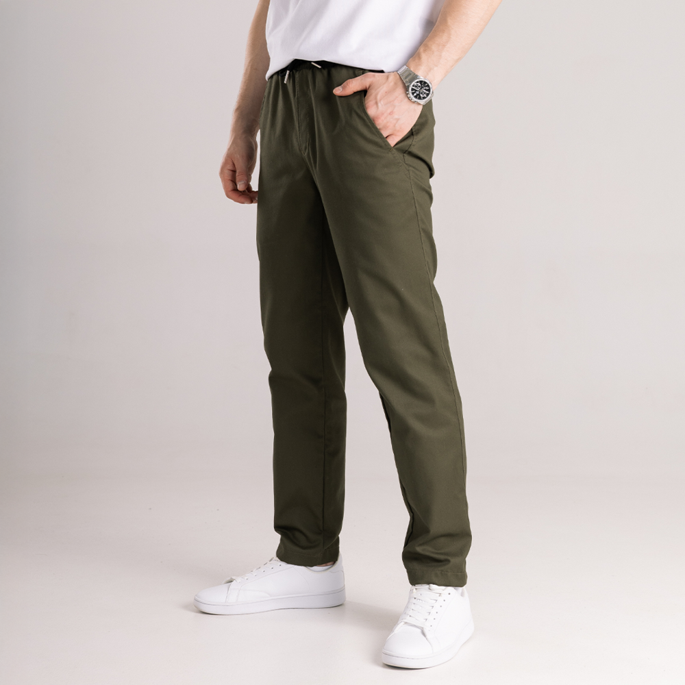 Коттоновые брюки мужские весенние осенние хаки с карманами Pobedov Step Киев - изображение 2