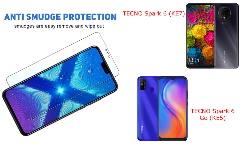 Защитное стекло NeoGlass для TECNO Spark 6 (KE7),  Spark 6 Go (KE5) – ультрапрозрачное и устойчивое Киев - изображение 3