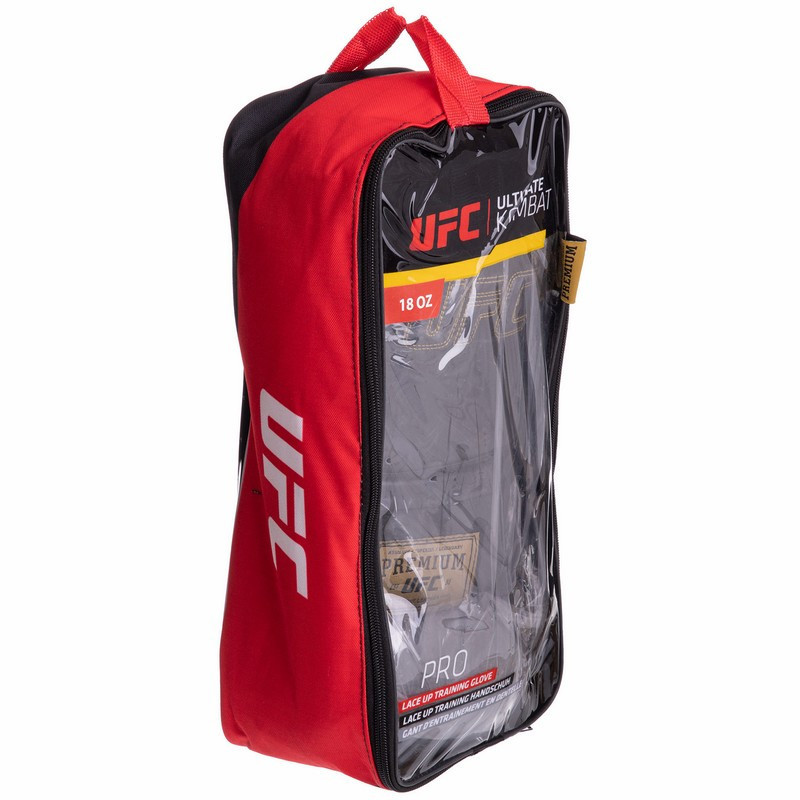 Рукавиці боксерські шкіряні на шнурівці UFC PRO Prem Lace Up UHK-75047 18 унцій Рукавички для боксу та єдиноборств Київ - фото 5